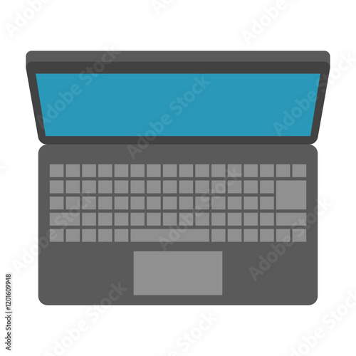 上から見たノートパソコン