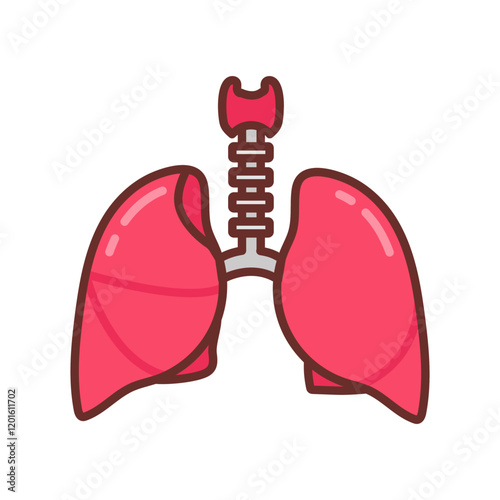 Lungs Filled Icons , Vector illustration