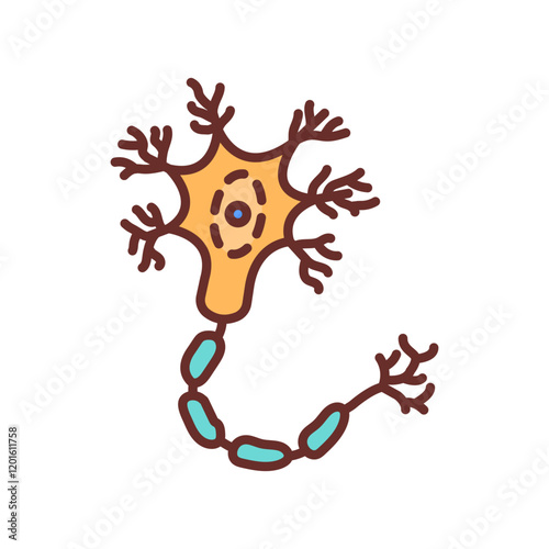 Neuron Filled Icons , Vector illustration