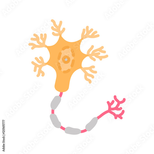 Neuron Flat Icons, Vector illustration