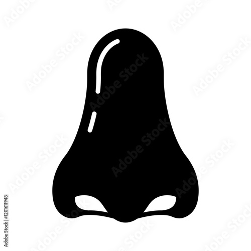 Nose Glyph Icon, Vector illustration