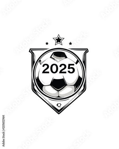 Design a minimalist, modern logo badge featuring the number "5" stylized within a simple geometric shape.