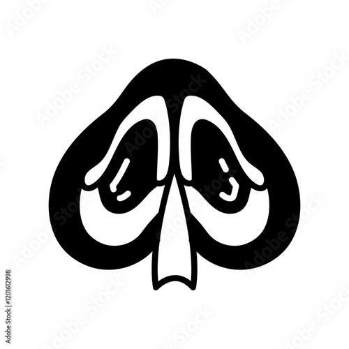 Nasal Septal Glyph Icon, Vector illustration