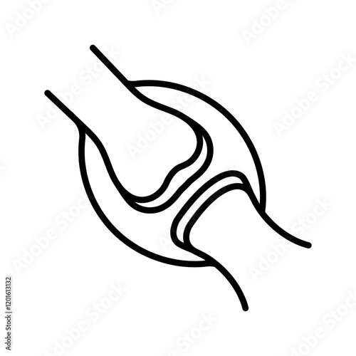 Cartilage Outline Icon, Vector illustration