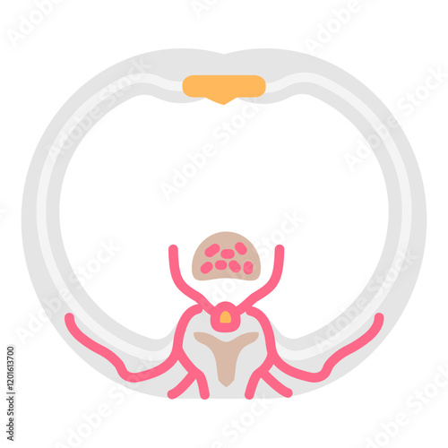 Intercostal Nerves Flat Icons, Vector illustration photo