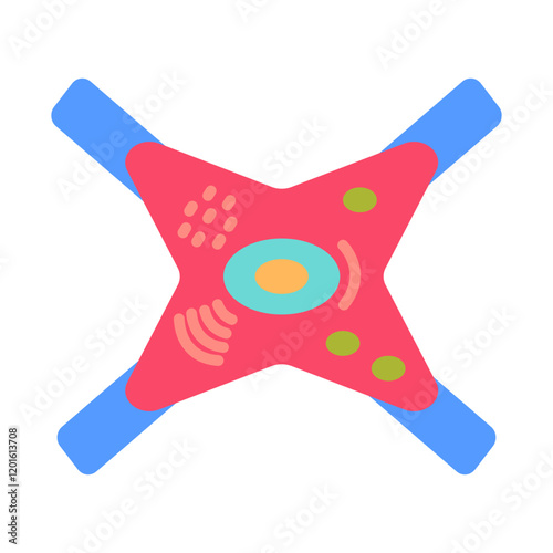 Connective Tissue Flat Icons, Vector illustration photo