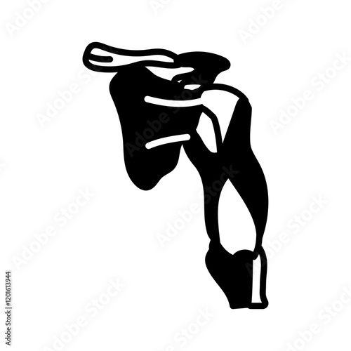 Triceps Muscles Glyph Icon, Vector illustration
