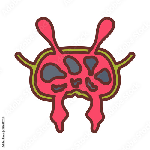 Lymph Nodes Filled Icons , Vector illustration