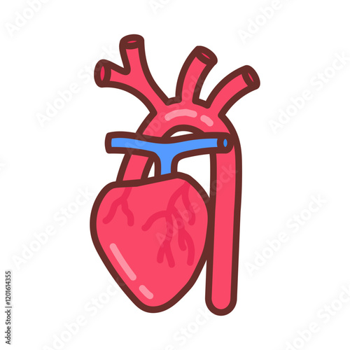 Brachiocephalic Artery Filled Icons , Vector illustration