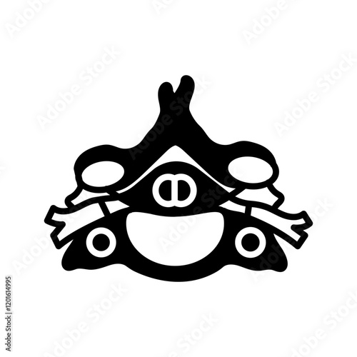 Cranial Dura Glyph Icon, Vector illustration