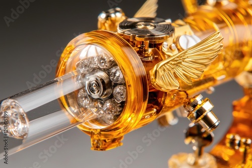 a microscope focused on a glass slide containing a fascinating specimen, highlighting clarity and precision