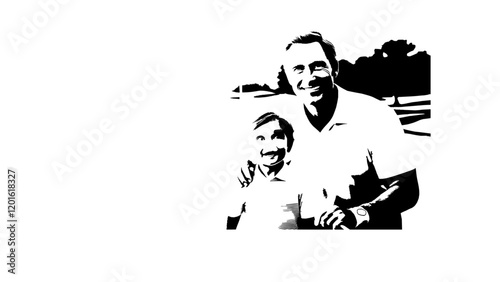 Wallpaper Mural man playing golf with his kid Torontodigital.ca