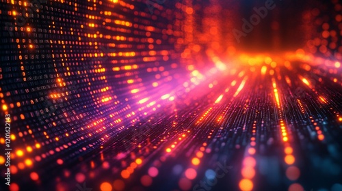 Wallpaper Mural Vibrant Cosmic Holograms and Glowing Grids Torontodigital.ca