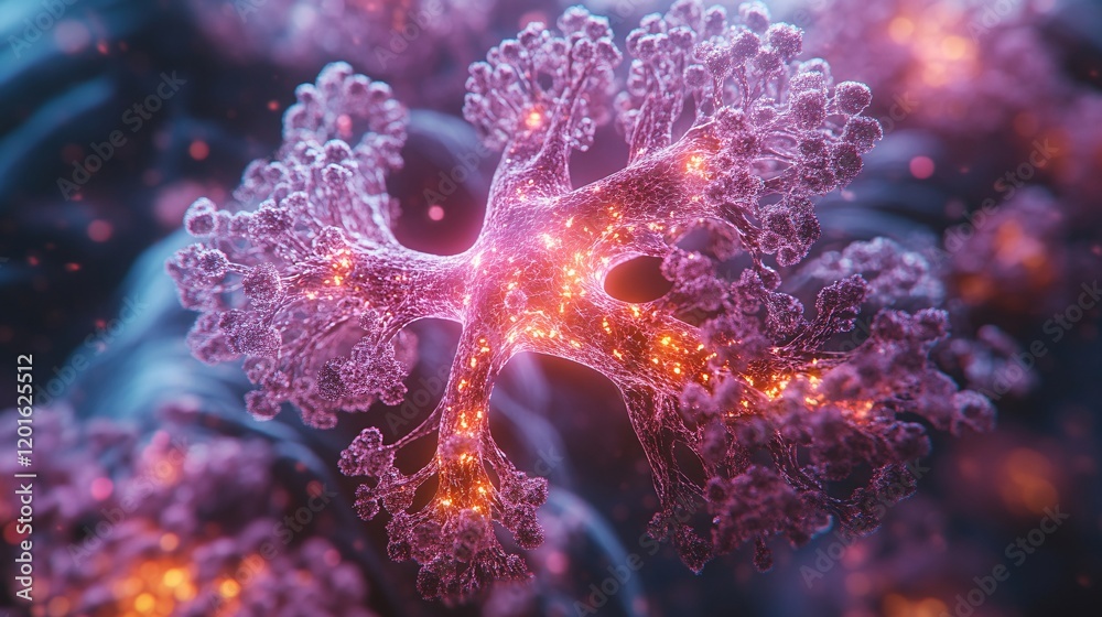 Detailed 3D Visualization of Viral Infection Detailed 3D Visualization of Viral Infection