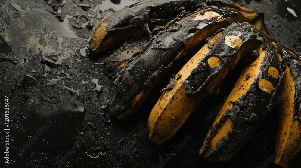 Obraz premium A close-up image of ripe bananas with vibrant yellow peels,