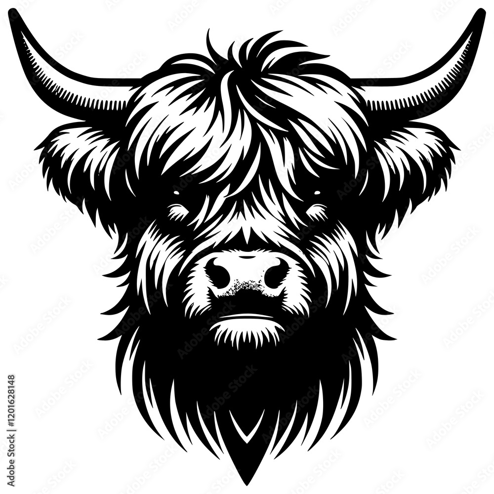Fototapeta premium Highland cow head