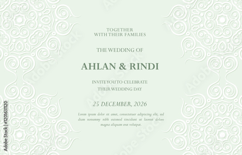 wedding invitation mandala design background