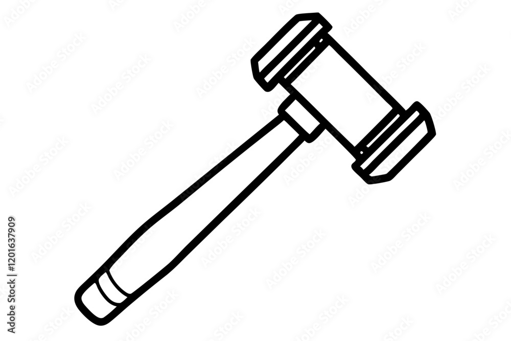 Detailed Hammer Icon Vector with Textured Wooden Handle – High-Quality Design Detailed Hammer Icon Vector with Textured Wooden Handle – High-Quality Design