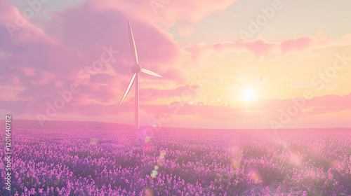 A beautiful sunset over a beach with palm trees and a river. The sky is pink and orange, creating a warm and peaceful atmosphere