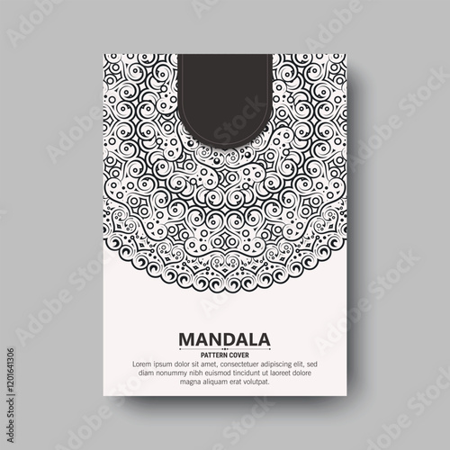 elegant white cover with mandala