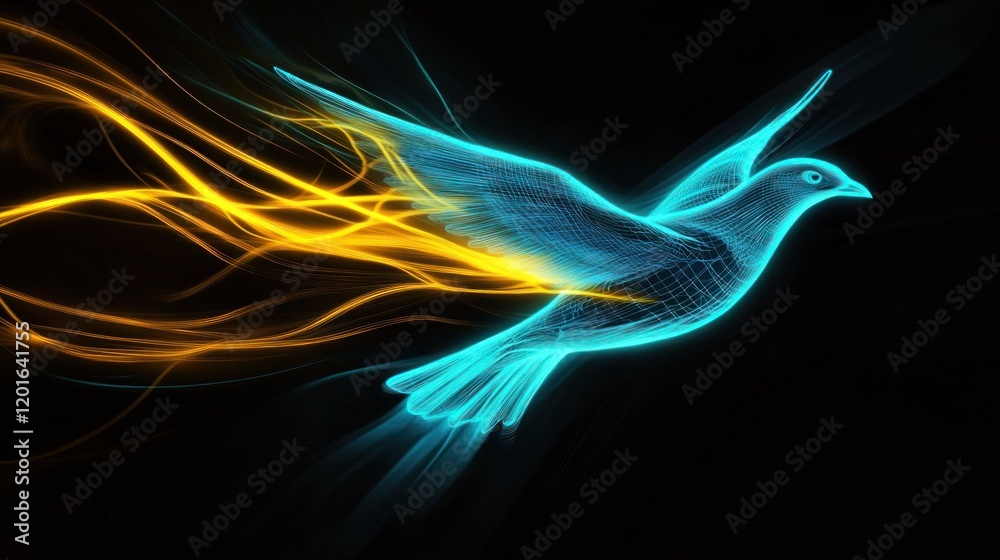 Fototapeta premium Digital Dove of Peace