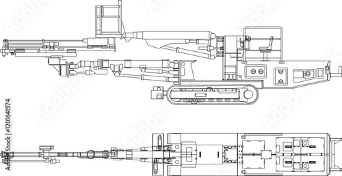 vector illustration design prototype image of military vehicle for combat with modern weapons 