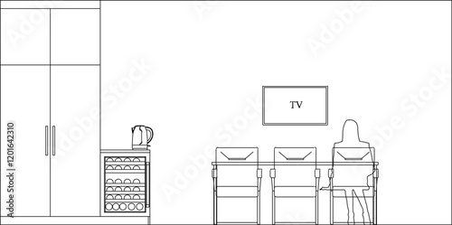 vector illustration of modern home interior design image