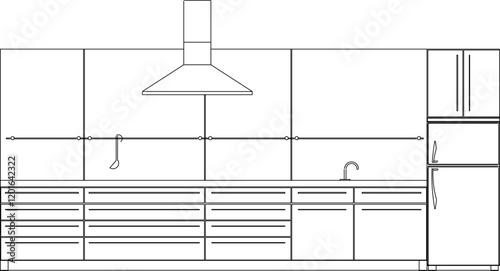 vector illustration of modern home interior design image