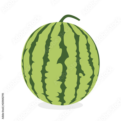 watermelon isolated on white background, Whole Watermelon