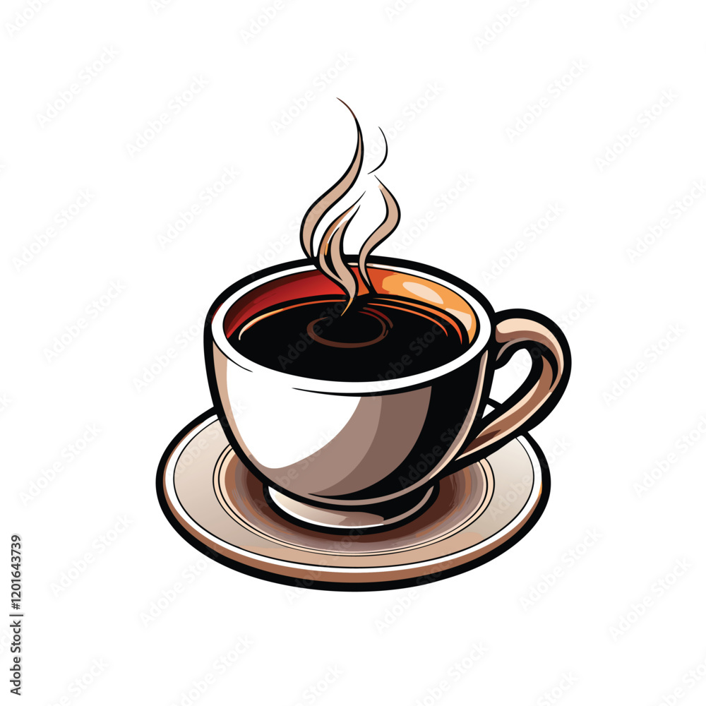Obraz premium vector-art-of-a-hot-cup-of-black-coffee-in-a-white (1).eps