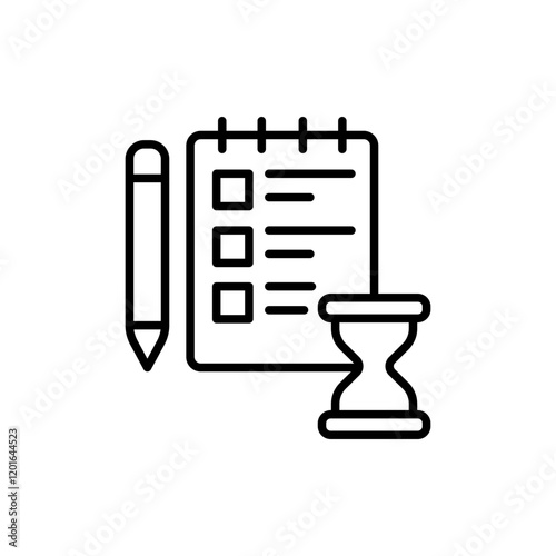 Rush job outline icons, minimalist vector illustration ,simple transparent graphic element .Isolated on white background