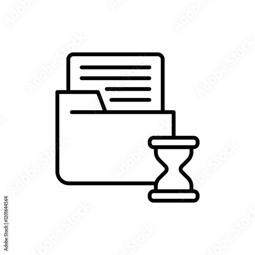 Rush job outline icons, minimalist vector illustration ,simple transparent graphic element .Isolated on white background