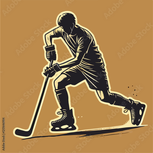 illustration of hockey players