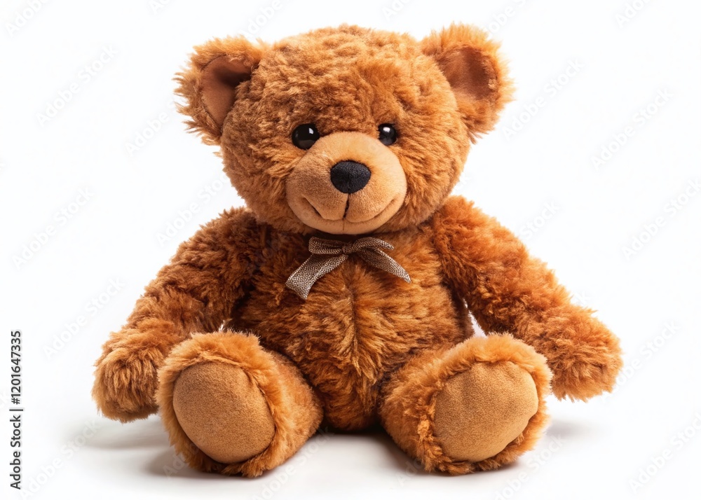 Fototapeta premium Vintage Brown Teddy Bear Isolated on White Background - Clipping Path