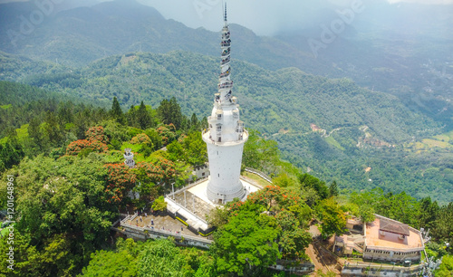 Ambuluwawa Tower in Kandy, Sri Lanka. Majestic tower in Sri Lanka. photo