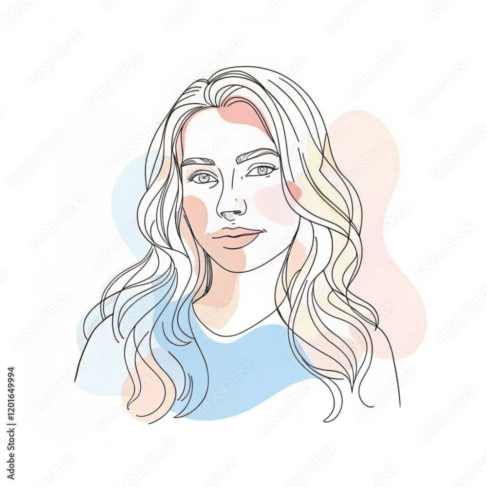 Line art illustration of a woman with flowing hair and plants
Line art illustration of a woman with flowing hair and plants
