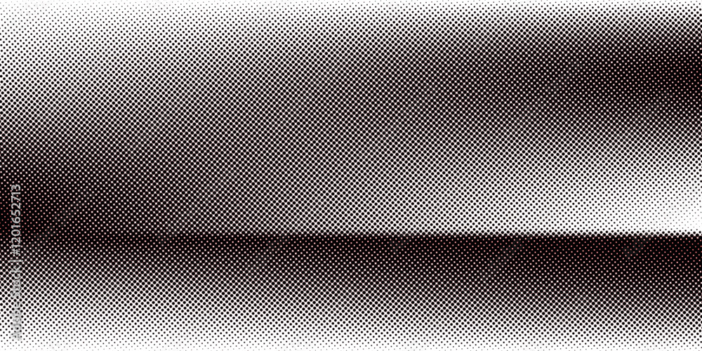 Obraz premium Grunge halftone gradient background. Faded grit noise texture. White and black sand wallpaper. Retro pixelated backdrop. Anime or manga style comic overlay.