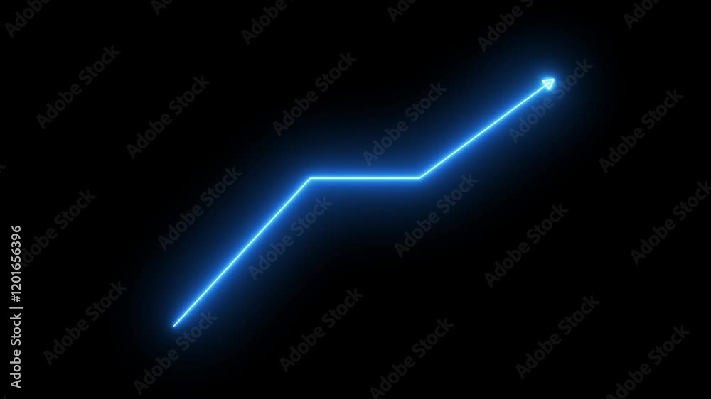 Neon Business chart icon isolated . business chart growth concept black background. Neon Business chart icon isolated . business chart growth concept black background.