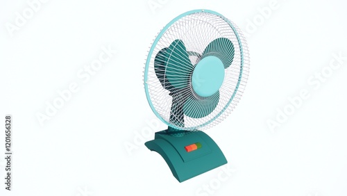 Illustration of a desk fan on a white background
