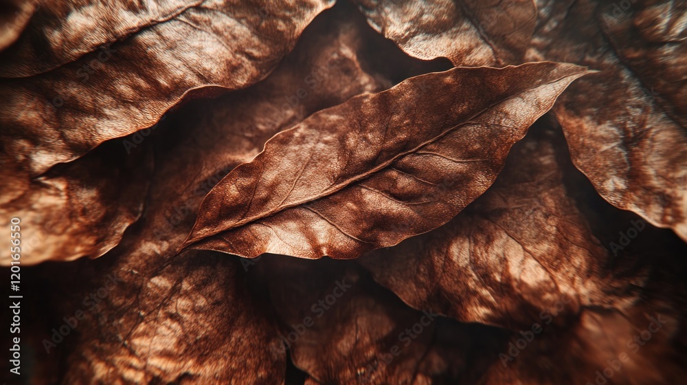 Close-up of dried brown leaves, textured background. Close-up of dried brown leaves, textured background.