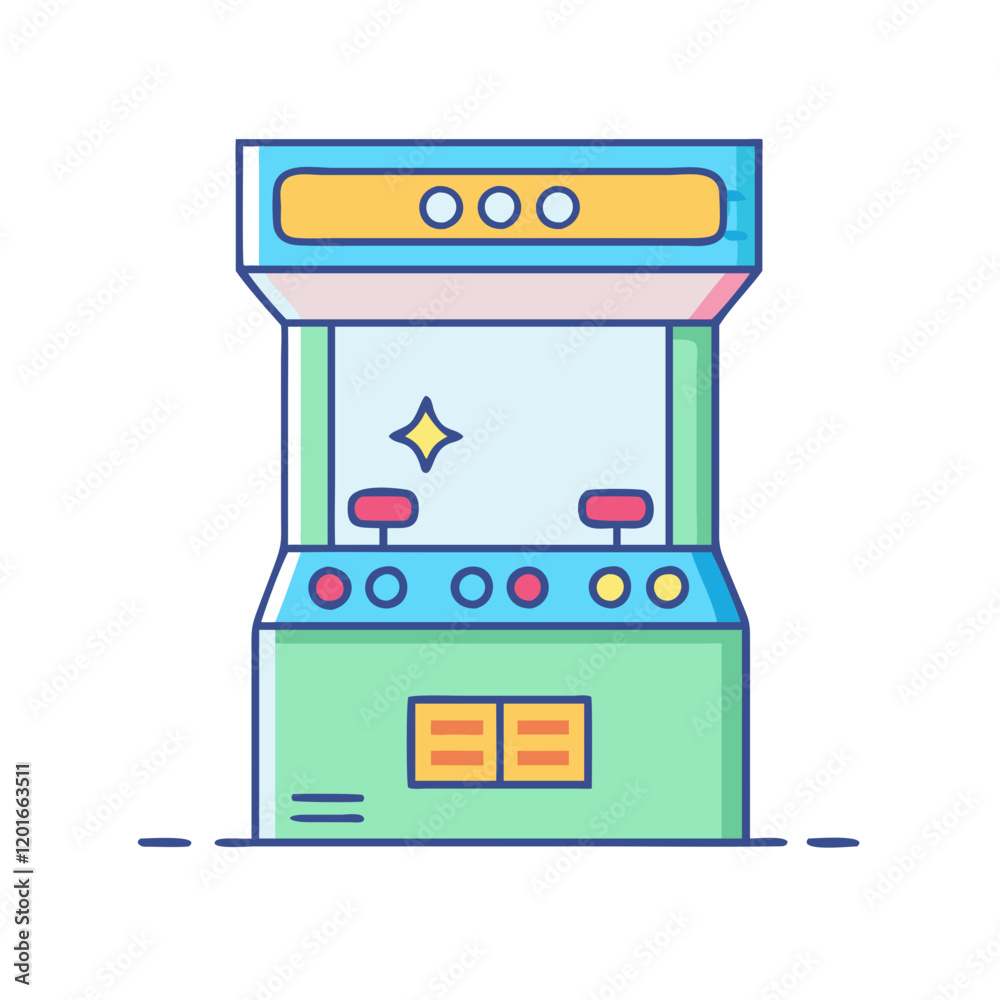 Obraz premium arcade game icon, arcade game vector illustration-simple illustration of arcade game, perfect for arcade game logos and themed design 