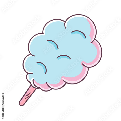 cotton candy icon, cotton candy vector illustration-simple illustration of cotton candy, perfect for cotton candy logos and themed design 