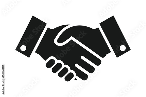 Handshake icon vector. business handshake. contact agreement. Icon of handshake sign. Business agreement handshake icon. Background for business and finance