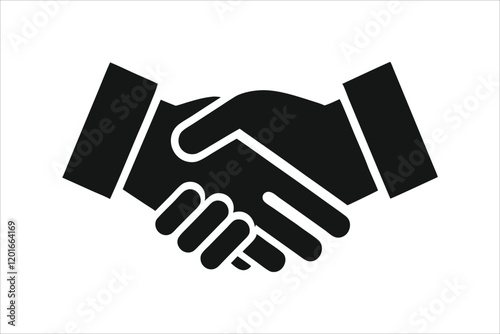 Handshake icon vector. business handshake. contact agreement. Icon of handshake sign. Business agreement handshake icon. Background for business and finance