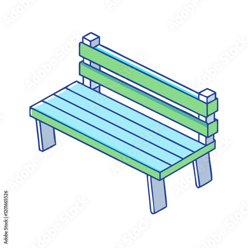 park bench icon, park bench vector illustration-simple illustration of park bench, perfect for park bench logos and themed design 