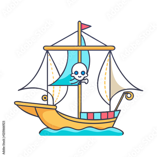 swinging pirate ship icon, swinging pirate ship vector illustration-simple illustration of swinging pirate ship, perfect for swinging pirate ship logos and themed design 