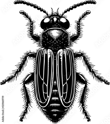 vector illustration design image icon logo symbol animal silhouette winged beetle insect.eps