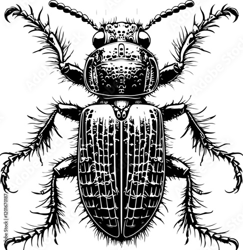 vector illustration design image icon logo symbol animal silhouette winged beetle insect.eps