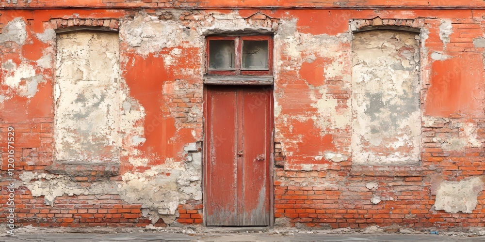 Weathered red brick wall features prominent cracks that highlight the age of the building. This old structure showcases a beautifully weathered red brick wall with its unique character and charm. Weathered red brick wall features prominent cracks that highlight the age of the building. This old structure showcases a beautifully weathered red brick wall with its unique character and charm.