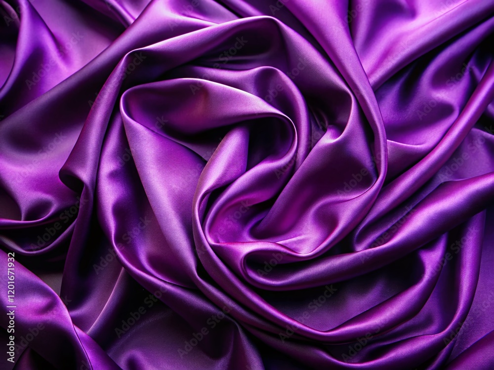 Fototapeta premium Vintage Purple Silk Satin Waves Background Texture - Luxurious Fabric Drape